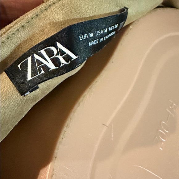 Zara Tan High-Waisted Pants - Picture 5 of 5